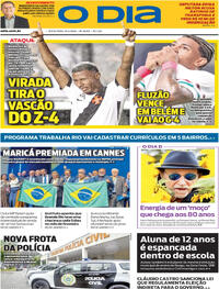 Capa do jornal O Dia 13/03/2026
