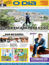 Capa do jornal O Dia 14/01/2026