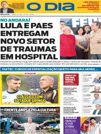 Capa do jornal O Dia 14/03/2026