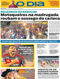 Capa do jornal O Dia 14/09/2026