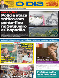 Capa do jornal O Dia 15/01/2026