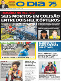 Capa Jornal O Dia