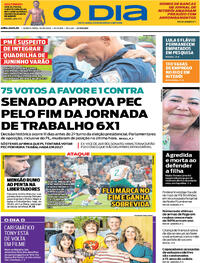 Capa Jornal O Dia