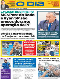 Capa do jornal O Dia 16/04/2026
