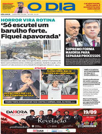 Capa do jornal O Dia 16/09/2026