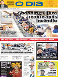Capa do jornal O Dia 17/01/2026