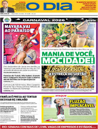 Capa do jornal O Dia 17/02/2026
