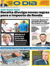Capa do jornal O Dia 17/03/2026