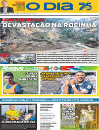 Capa do jornal O Dia 17/06/2026