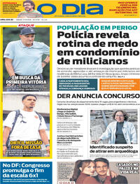 Capa Jornal O Dia
