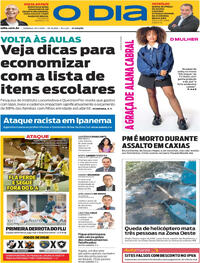 Capa do jornal O Dia 18/01/2026