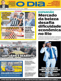 Capa do jornal O Dia 18/05/2026