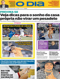 Capa do jornal O Dia 19/01/2026