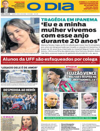 Capa do jornal O Dia 20/05/2026