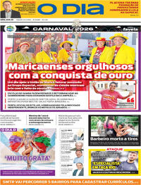 Capa do jornal O Dia 21/02/2026