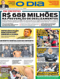 Capa do jornal O Dia 21/05/2026