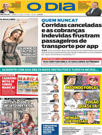 Capa do jornal O Dia 22/02/2026