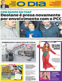 Capa do jornal O Dia 22/05/2026