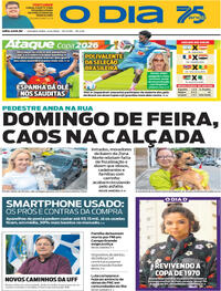 Capa do jornal O Dia 22/06/2026