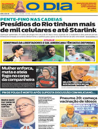 Capa do jornal O Dia 22/09/2026