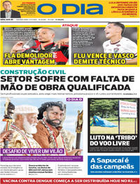 Capa do jornal O Dia 23/02/2026