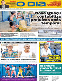 Capa do jornal O Dia 24/02/2026
