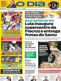 Capa do jornal O Dia 24/05/2026