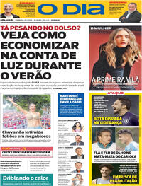 Capa do jornal O Dia 25/01/2026