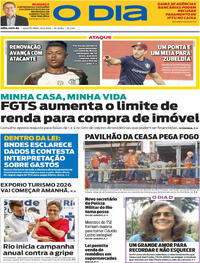 Capa do jornal O Dia 25/03/2026
