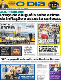 Capa do jornal O Dia 25/05/2026