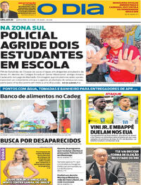 Capa do jornal O Dia 26/03/2026