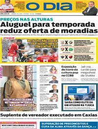 Capa do jornal O Dia 26/04/2026