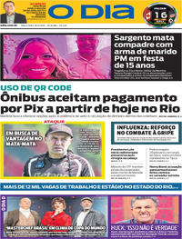 Capa do jornal O Dia 26/05/2026