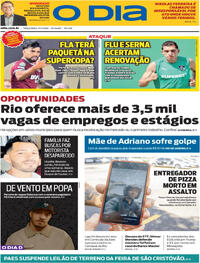 Capa do jornal O Dia 27/01/2026