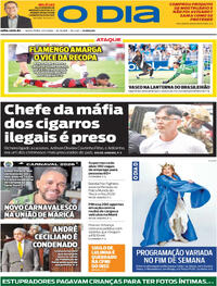 Capa do jornal O Dia 27/02/2026
