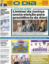 Capa do jornal O Dia 27/03/2026