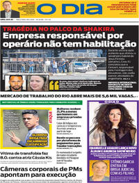 Capa do jornal O Dia 28/04/2026