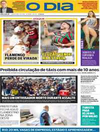 Capa do jornal O Dia 29/01/2026