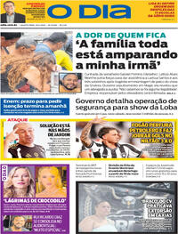 Capa do jornal O Dia 29/04/2026