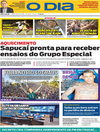 Capa do jornal O Dia 30/01/2026