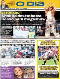 Capa do jornal O Dia 30/04/2026