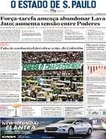 Capa do jornal Estadão 01/12/2016
