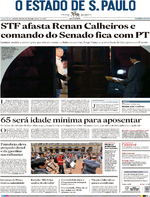 Capa do jornal Estadão 06/12/2016