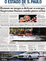 Capa do jornal Estadão 07/12/2016