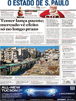 Capa do jornal Estadão 16/12/2016