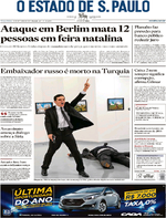 Capa do jornal Estadão 20/12/2016