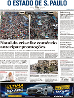 Capa do jornal Estadão 24/12/2016