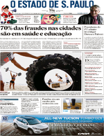 Capa do jornal Estadão 25/12/2016