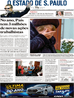 Capa do jornal Estadão 26/12/2016