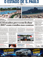 Capa do jornal Estadão 28/12/2016